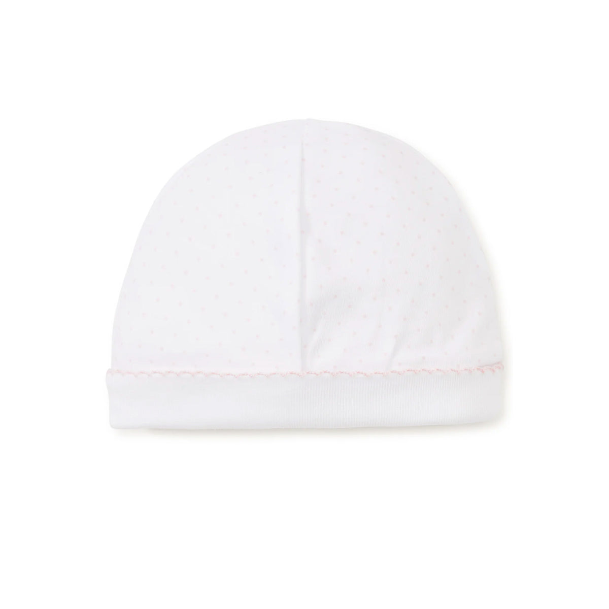 White with Pink Dots Print Hat