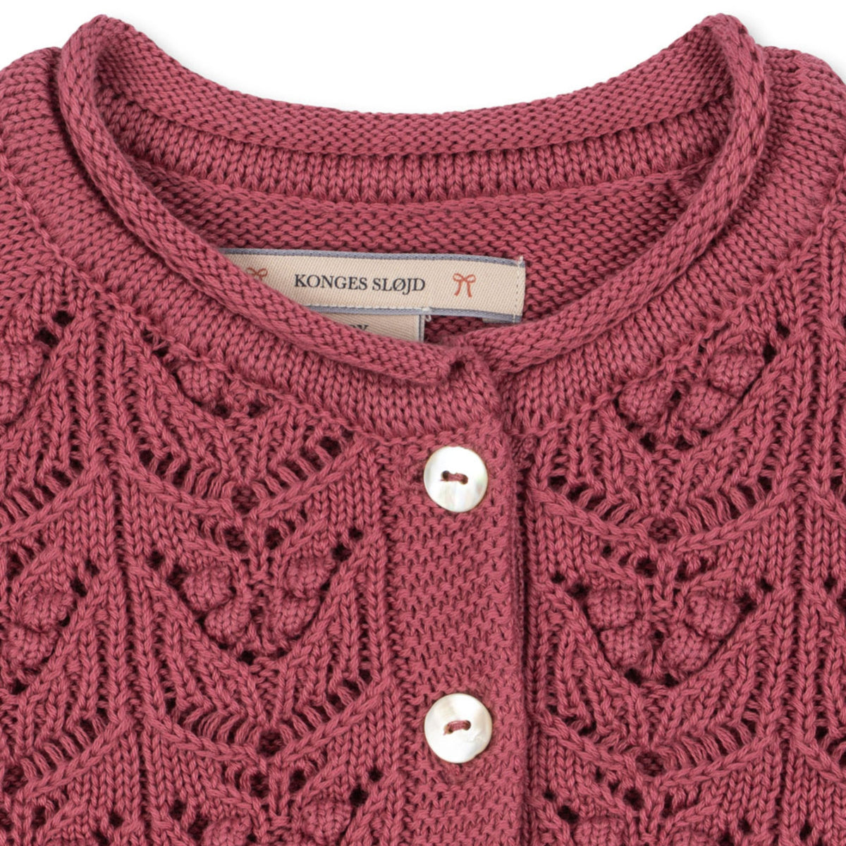 Cabby Frill Cardigan in Rose