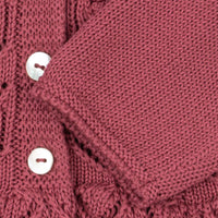 Cabby Frill Cardigan in Rose