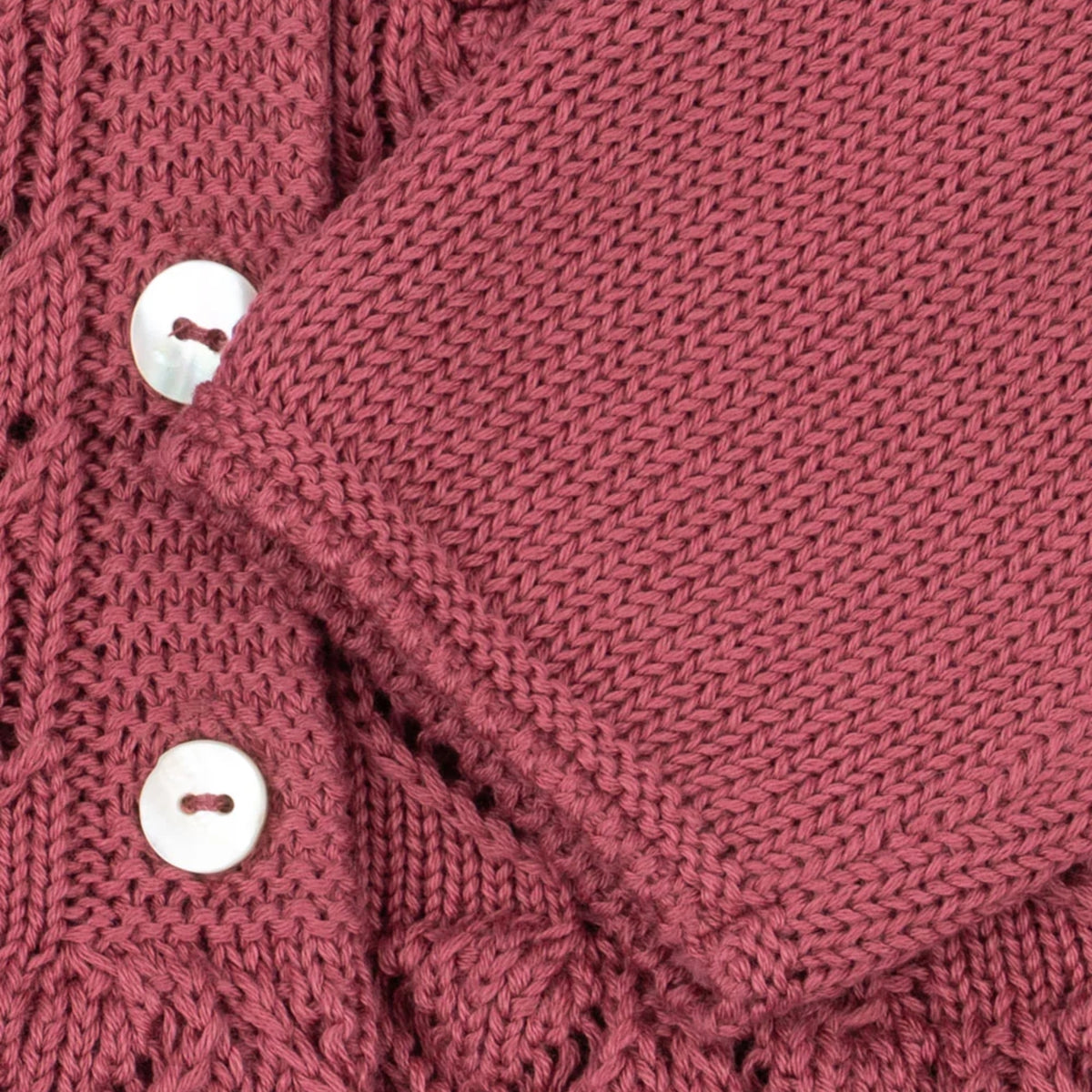 Cabby Frill Cardigan in Rose