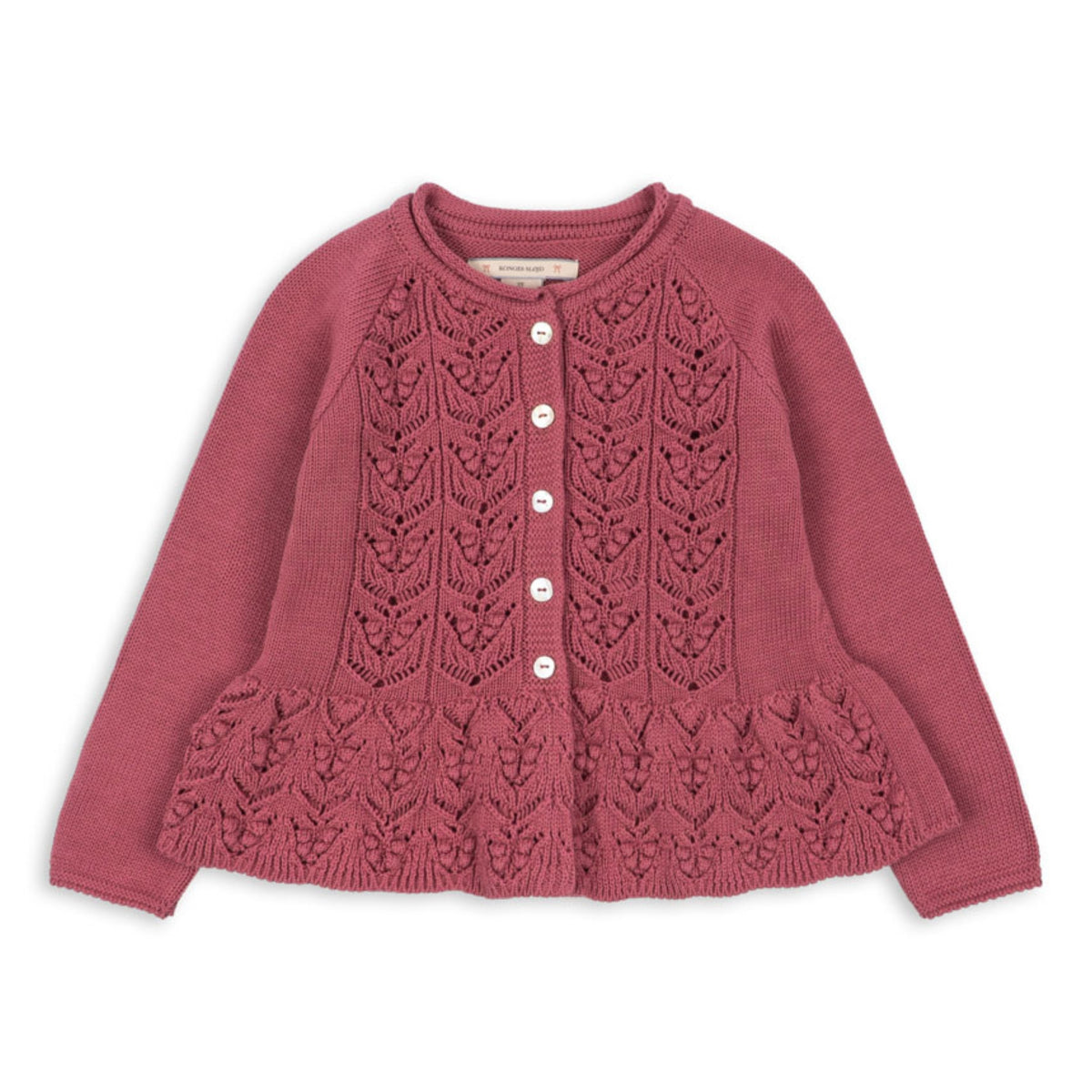 Cabby Frill Cardigan in Rose