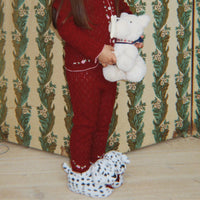 Dalmatian Footie Slippers