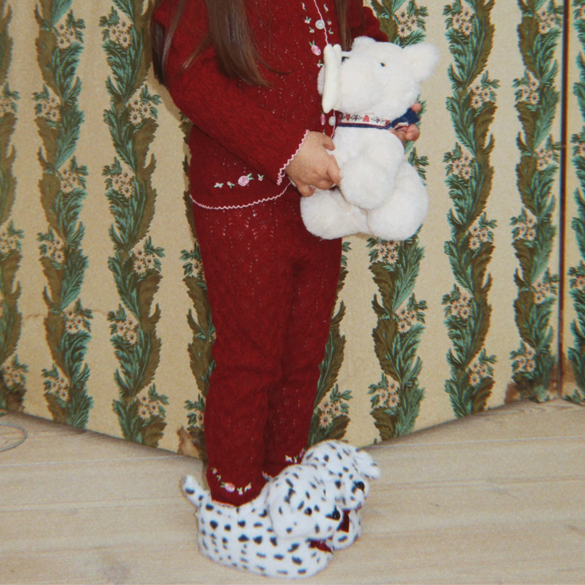 Dalmatian Footie Slippers