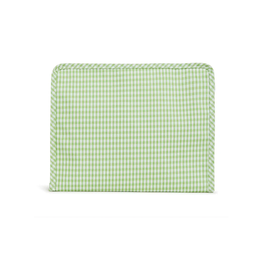 Medium Roadie Gingham Leaf Zip Pouch