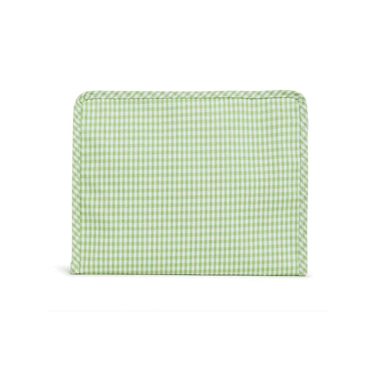 Large Gingham Leaf Zip Pouch