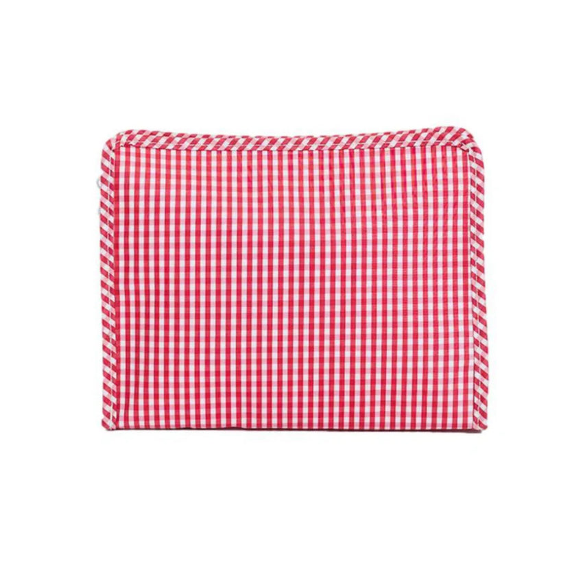 Medium Roadie Red Gingham Zip Pouch