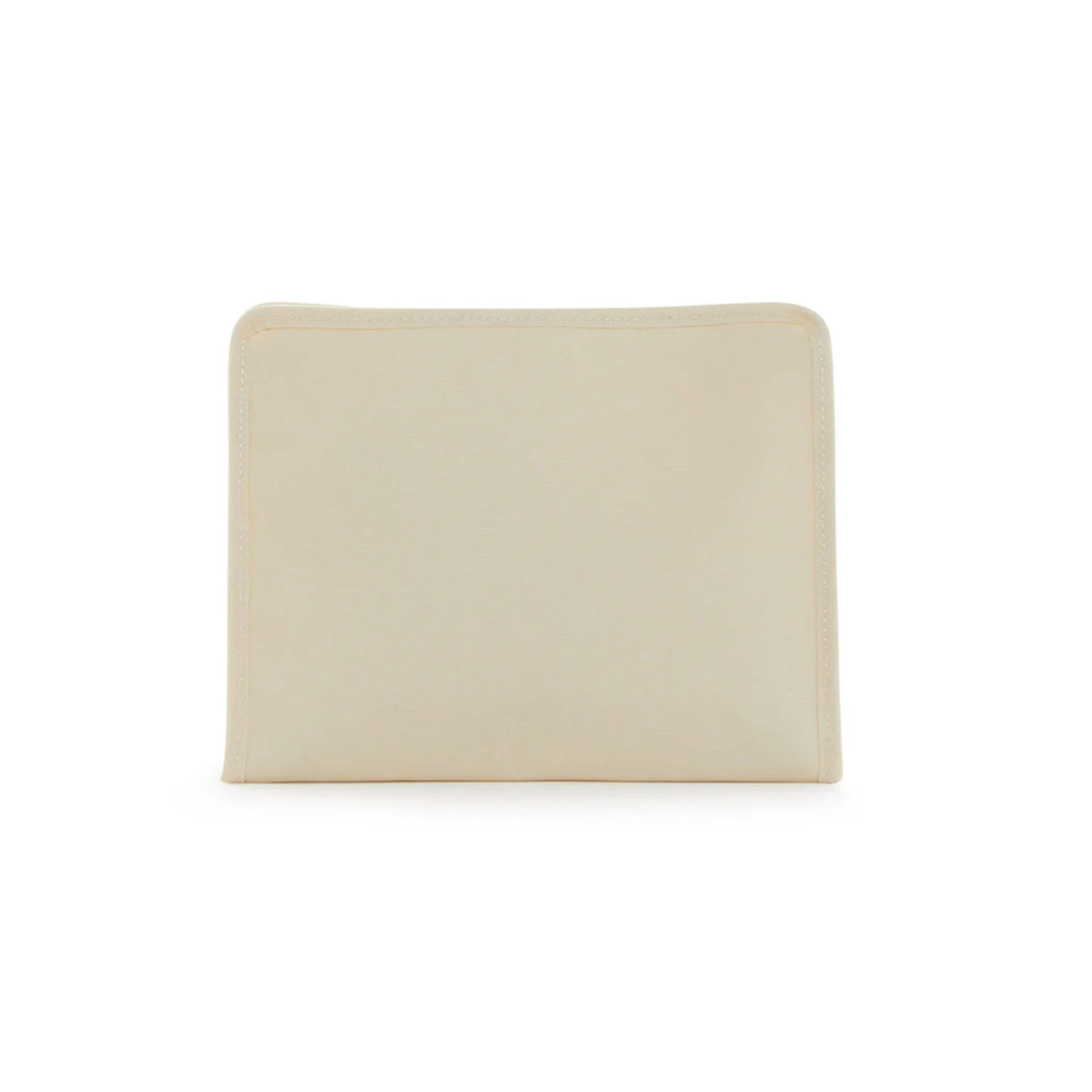 Large Natural Coated Canvas Zip Pouch