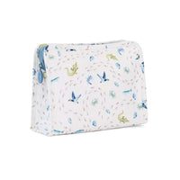Rectangular pouch with sea animals print on a white background.