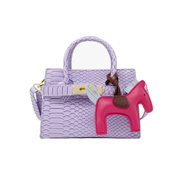 Top Handle Handbag in Lavender