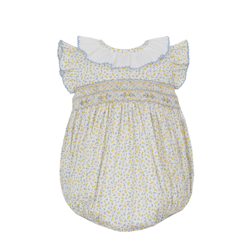 Lemon Print Bubble with Ruffle Sleeves