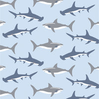 Parker Swimming Sharks Zipper Jammies