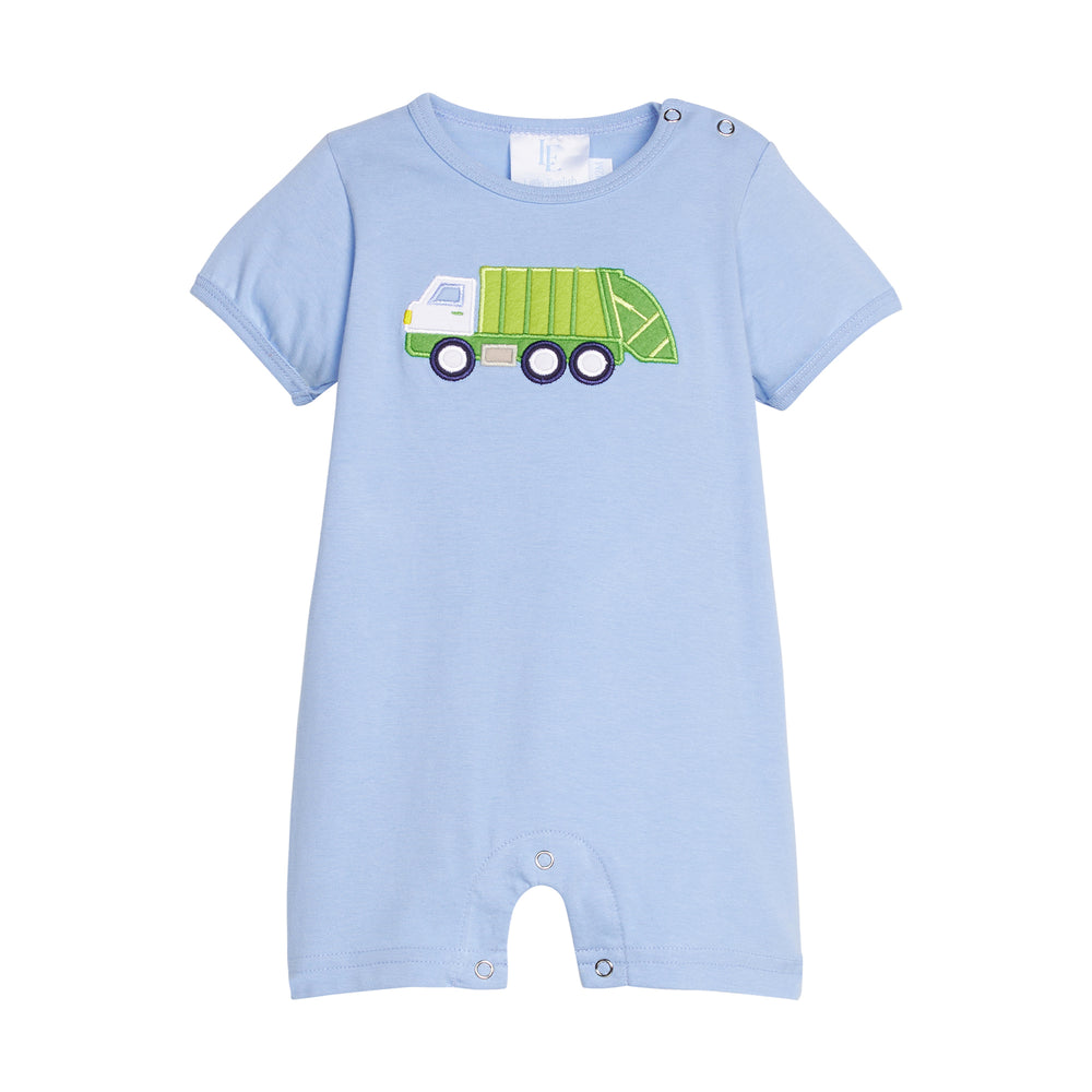 Garbage Truck Applique Romper