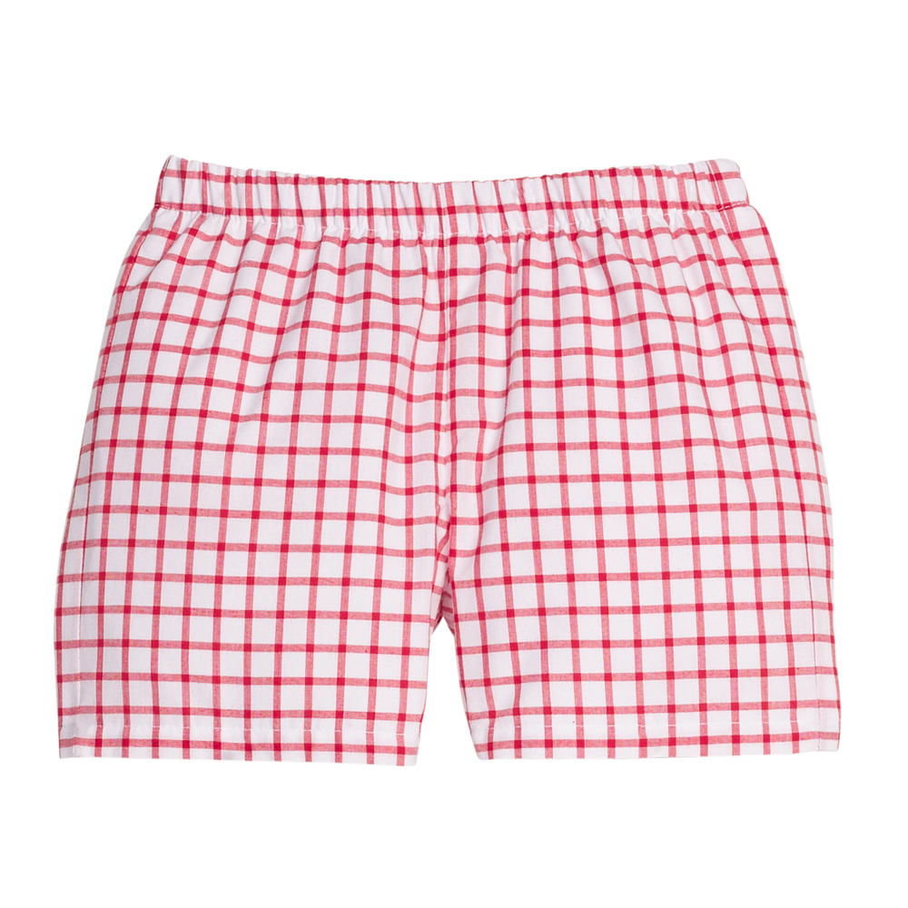 Basic Short In Red Windowpane