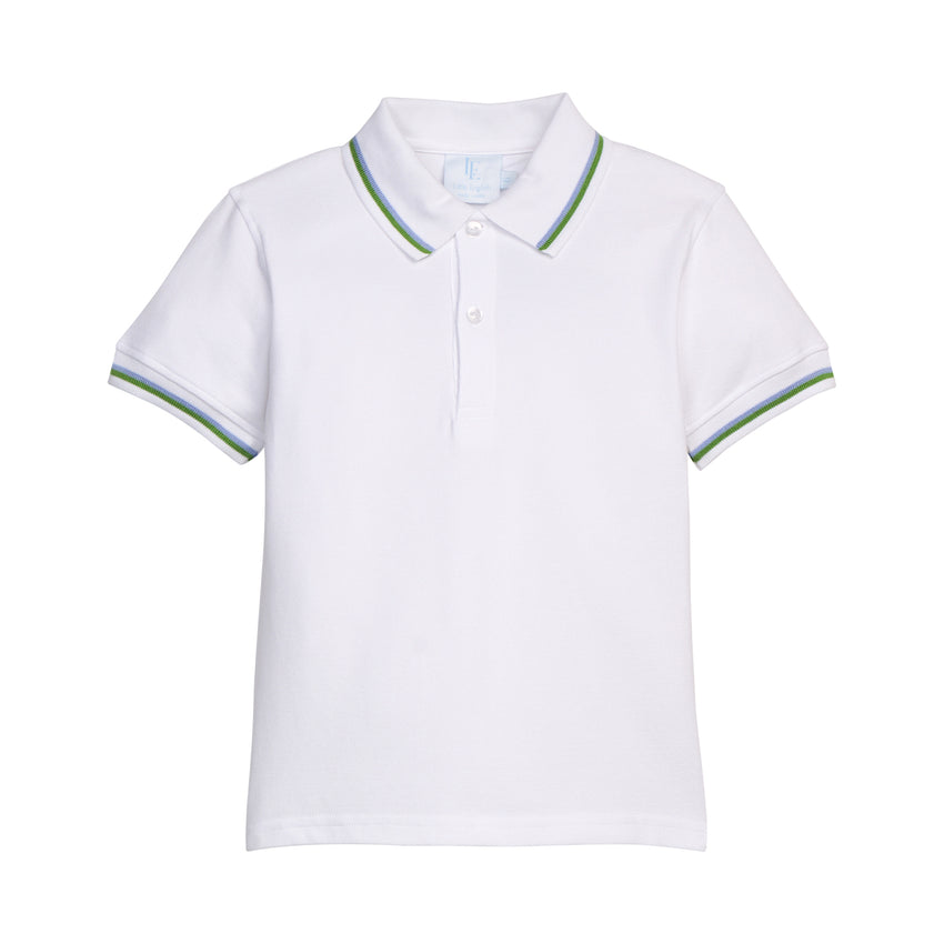 Blue/Green Tipped Short Sleeve Polo