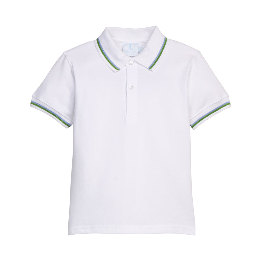 Blue/Green Tipped Short Sleeve Polo