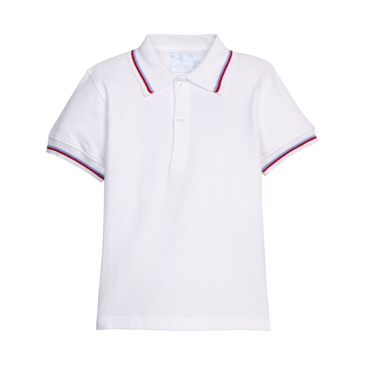 Blue/Red Tipped Short Sleeve Polo