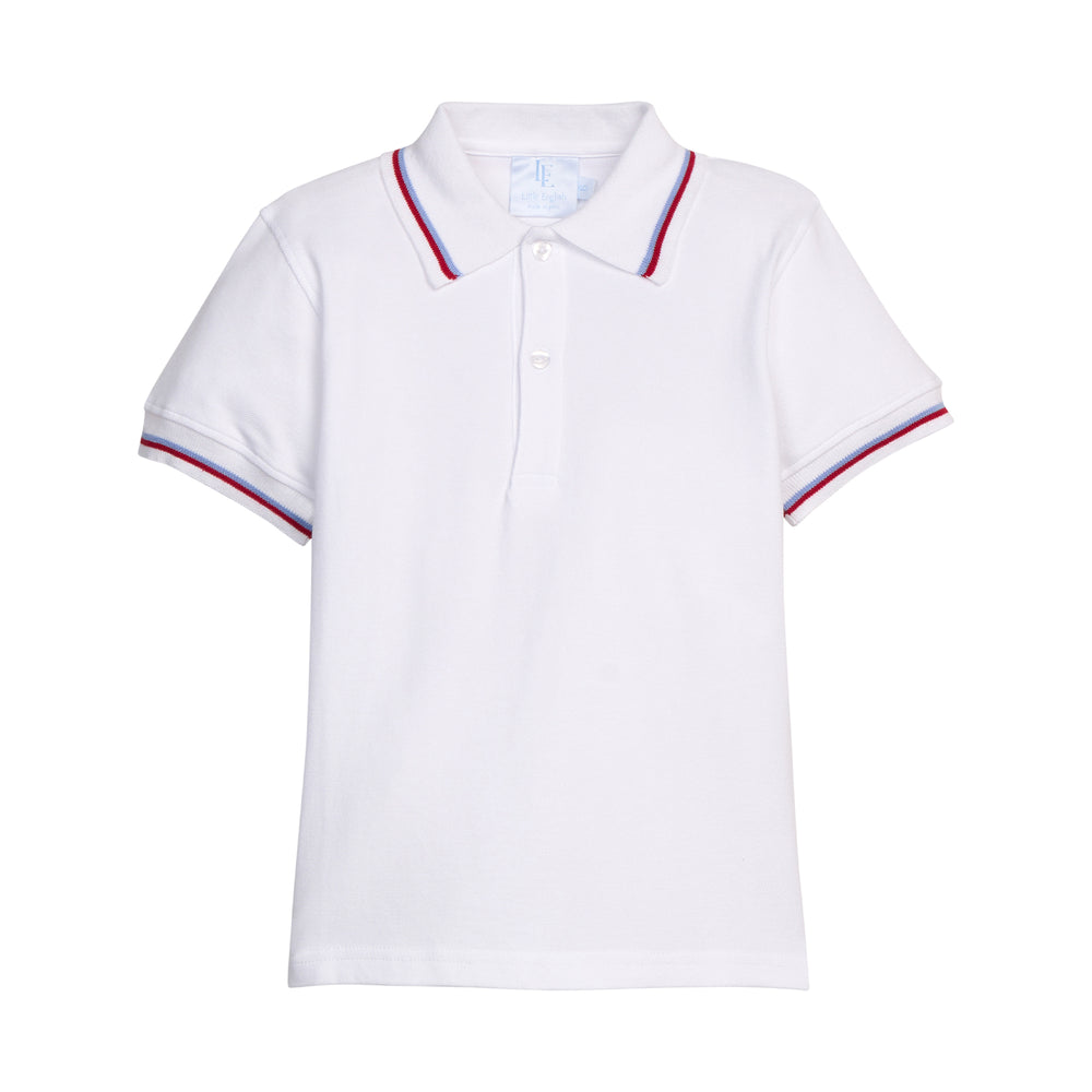 Blue/Red Tipped Short Sleeve Polo