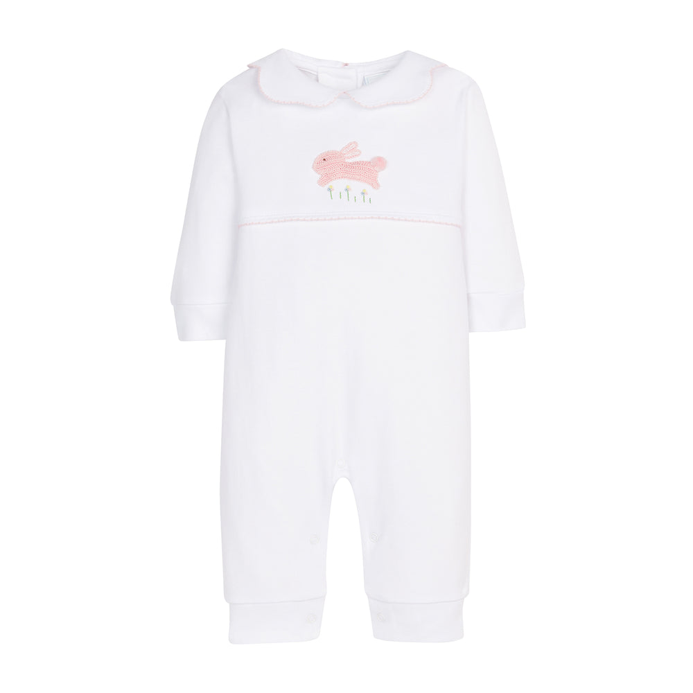 Pink Bunny Crochet Playsuit