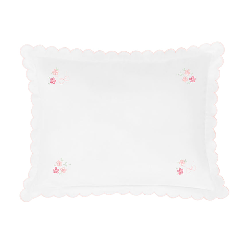 Scallop Baby Pillowcase in Floral