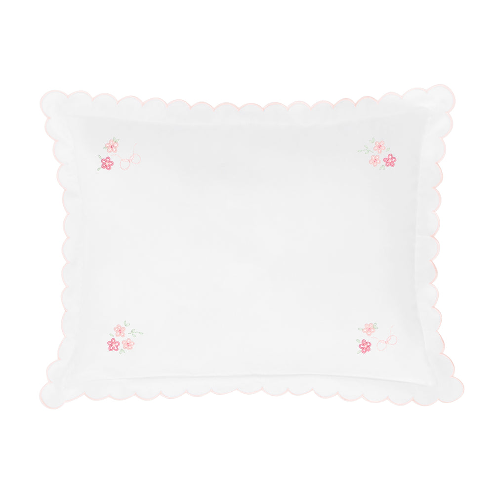 Scallop Baby Pillowcase in Floral