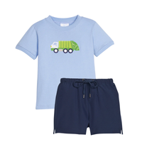 Garbage Truck Applique T-Shirt