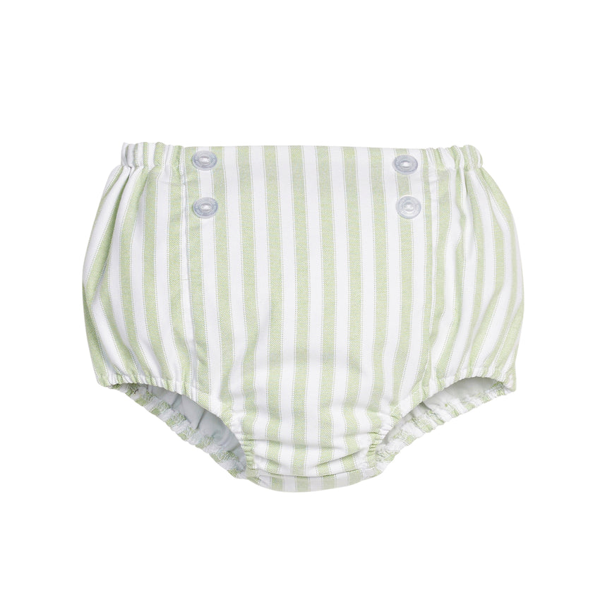 Button Front Diaper Cover in Meriwether Stripe