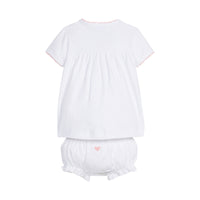 Heart Pinpoint Layette Knit Set