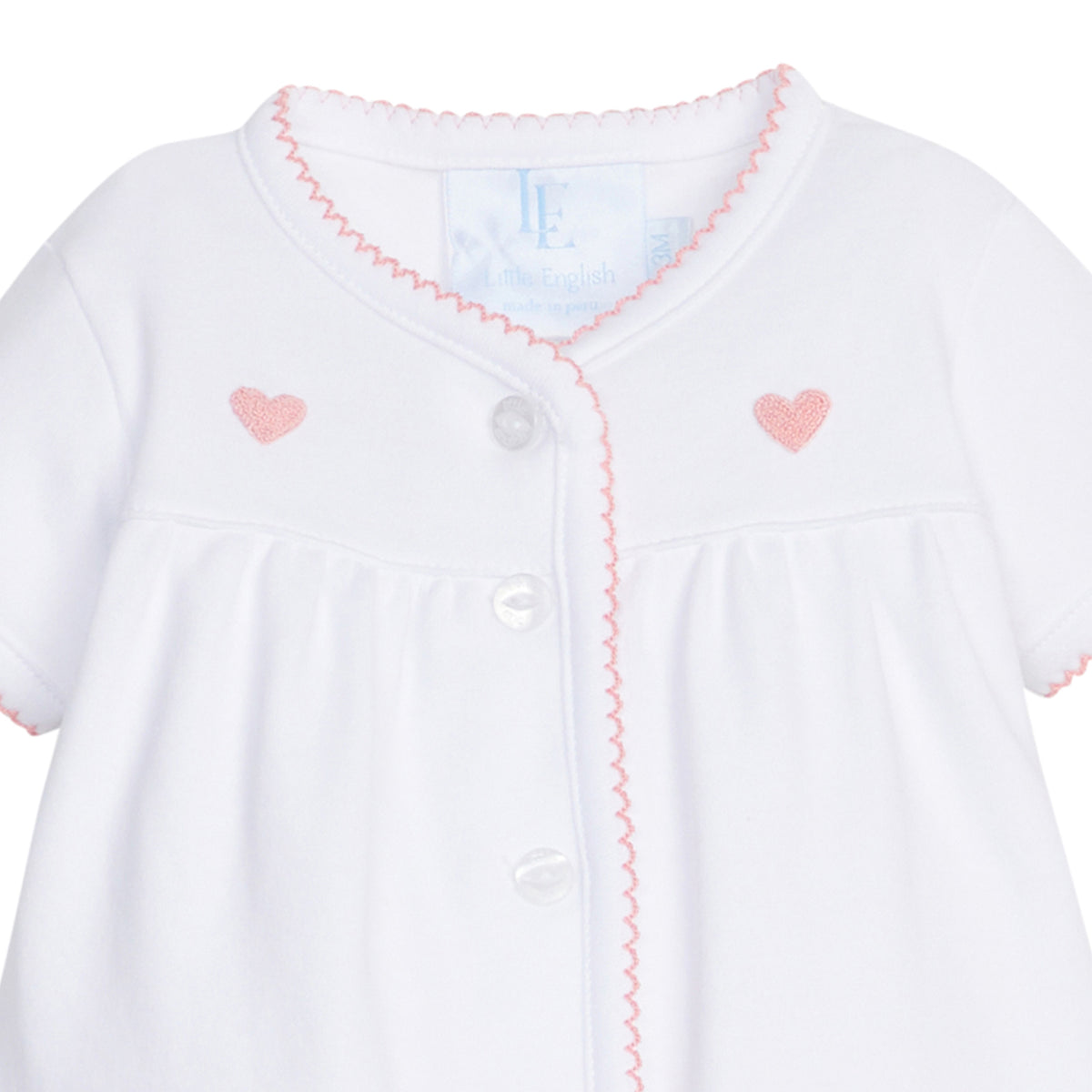 Heart Pinpoint Layette Knit Set