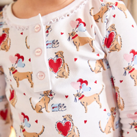 I Woof You Ruffled Printed Jammies