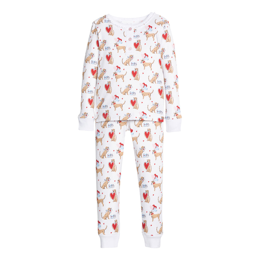 I Woof You Ruffled Printed Jammies