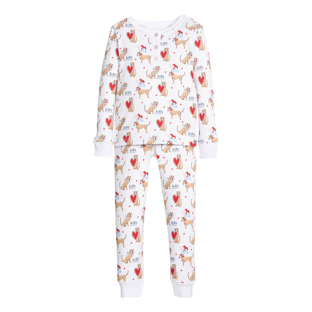 I Woof You Ruffled Printed Jammies