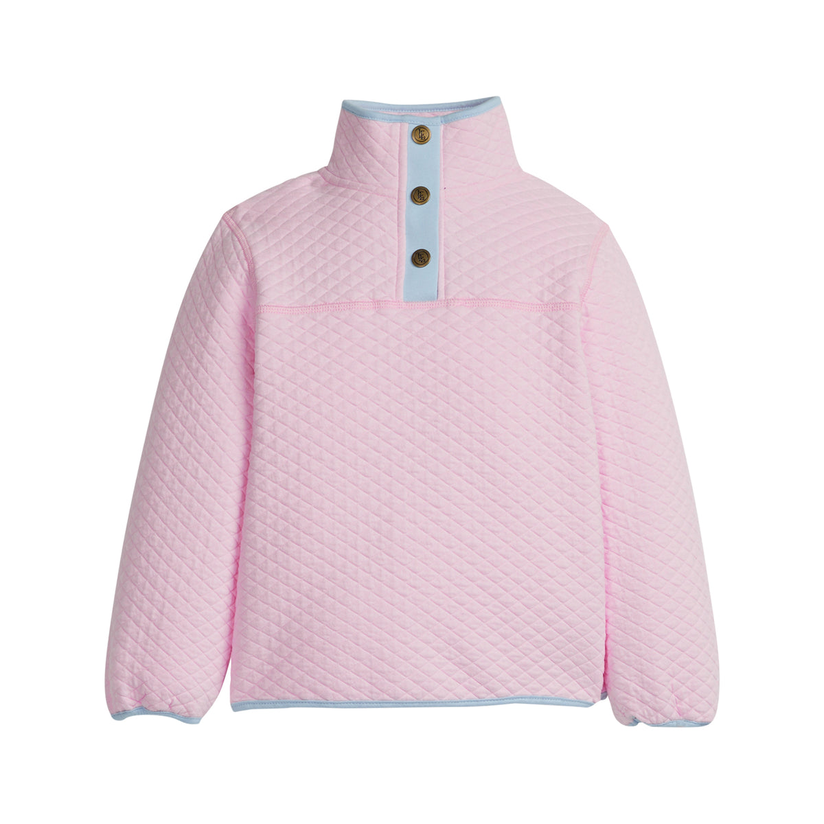 Light Pink/Blue Classic Quilted Pullover