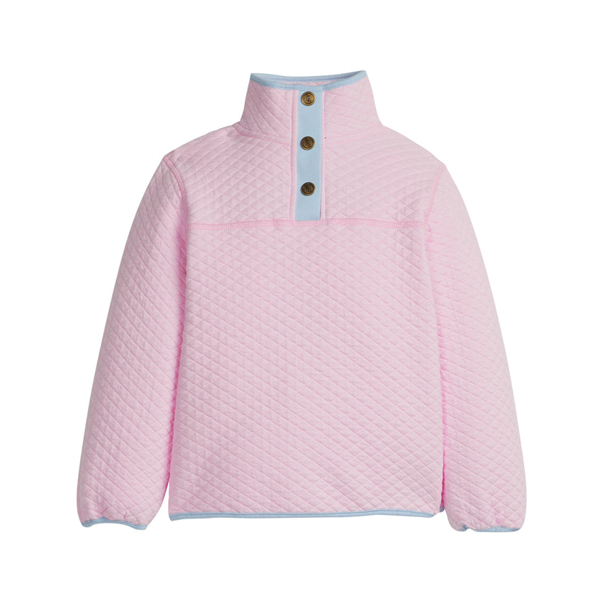 Light Pink/Blue Classic Quilted Pullover