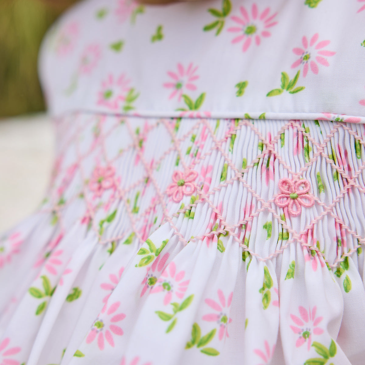 Meriwether Floral Smocked Bubble
