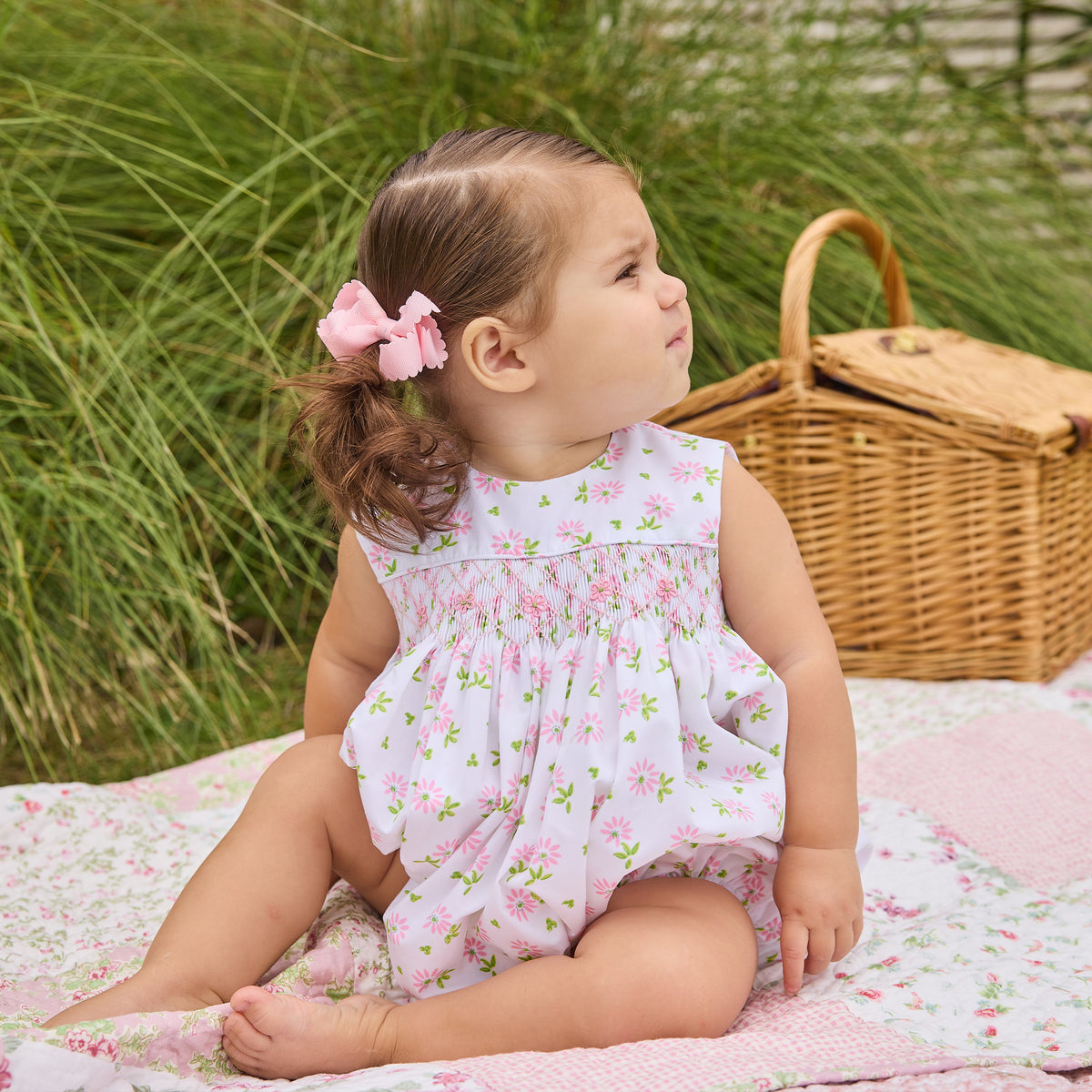 Meriwether Floral Smocked Bubble