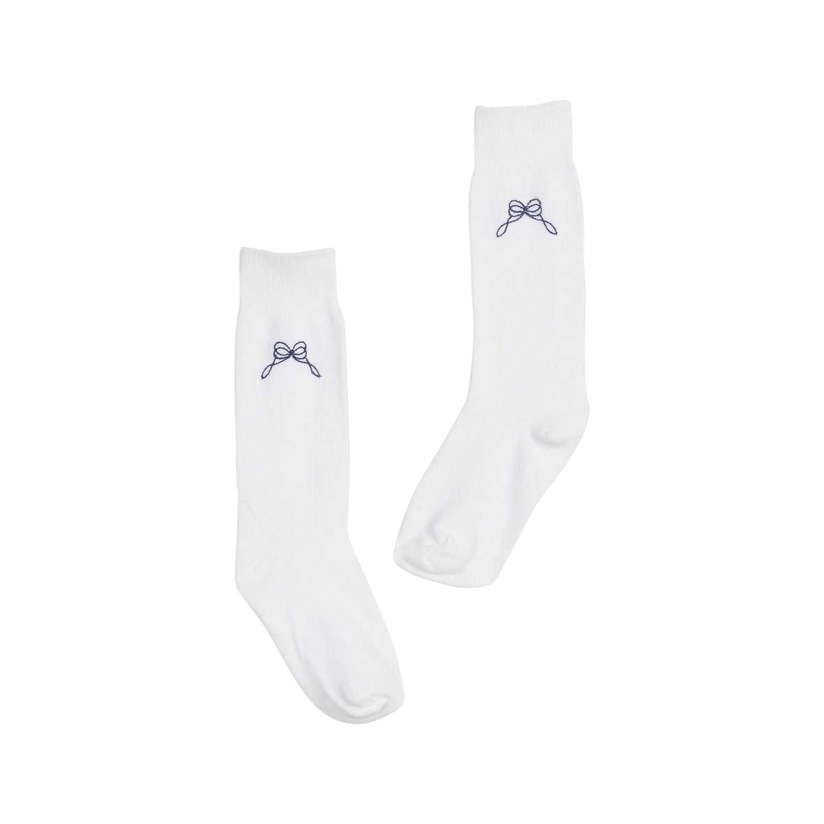 Knee High Socks with Navy Bow