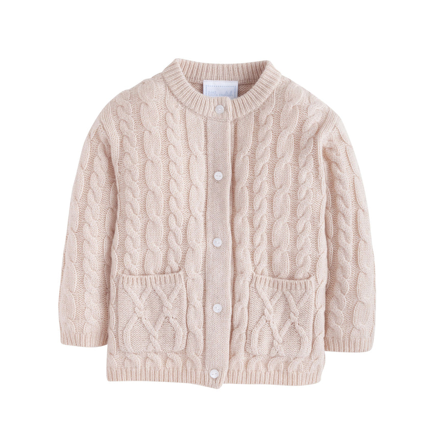 Oatmeal Classic Cashmere Cardigan