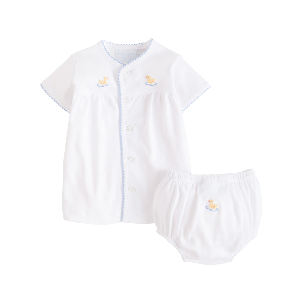 Duck Pinpoint Layette Knit Set