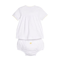 Bumblebee Pinpoint Layette Knit Set