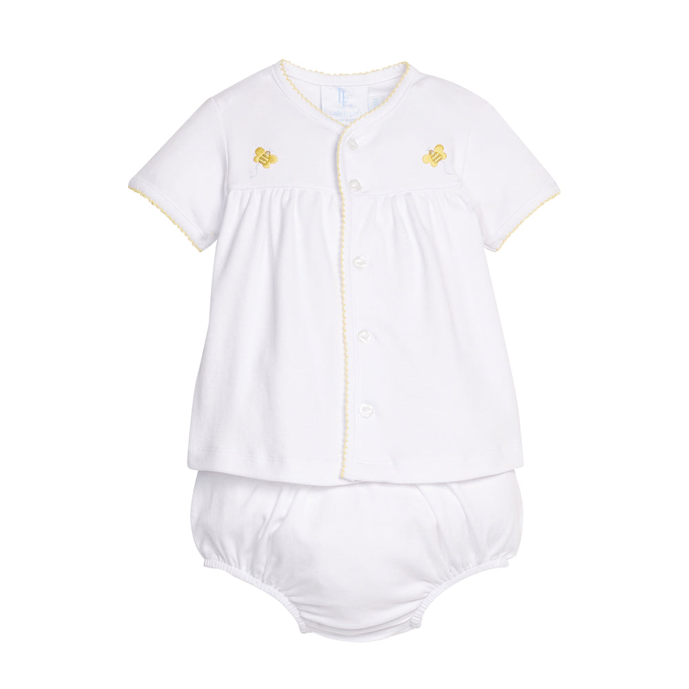 Bumblebee Pinpoint Layette Knit Set