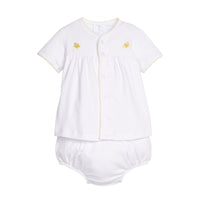 Bumblebee Pinpoint Layette Knit Set