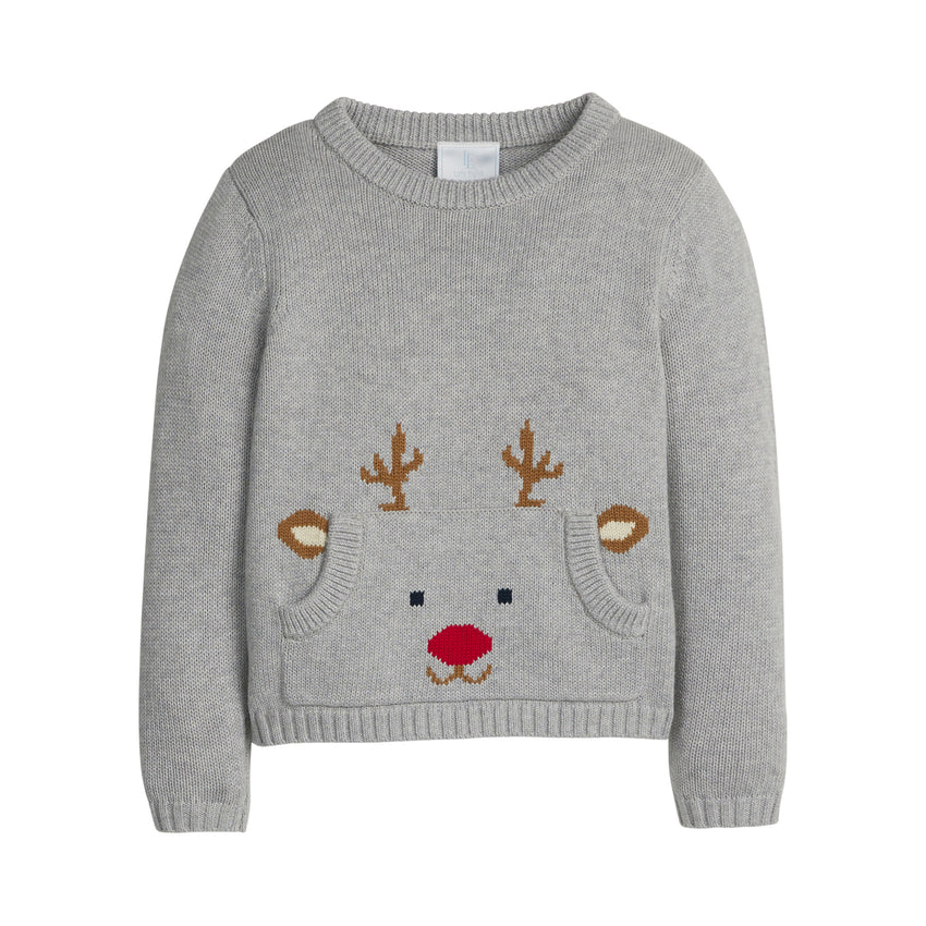 Reindeer Pocket Intarsia Sweater