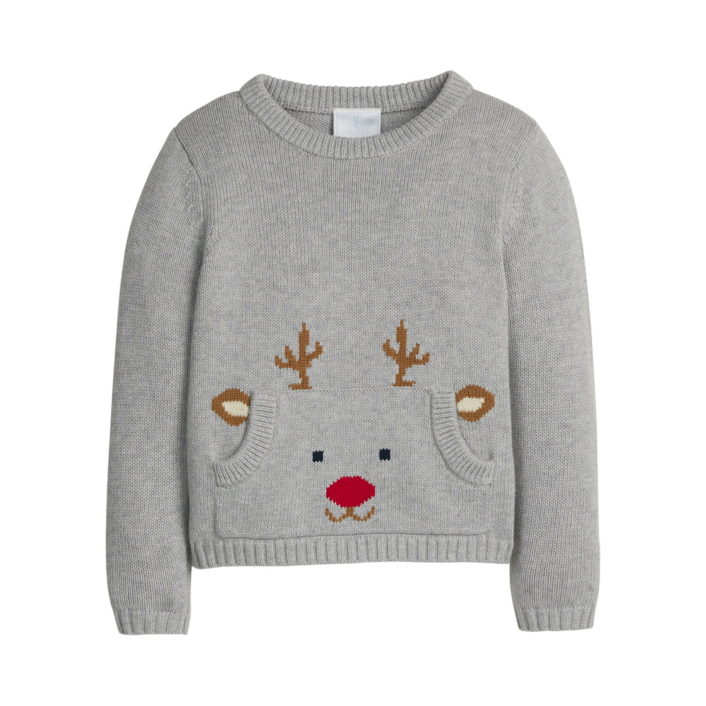 Reindeer Pocket Intarsia Sweater