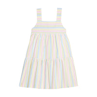 Georgia Dress in Rainbow Seersucker Stripe