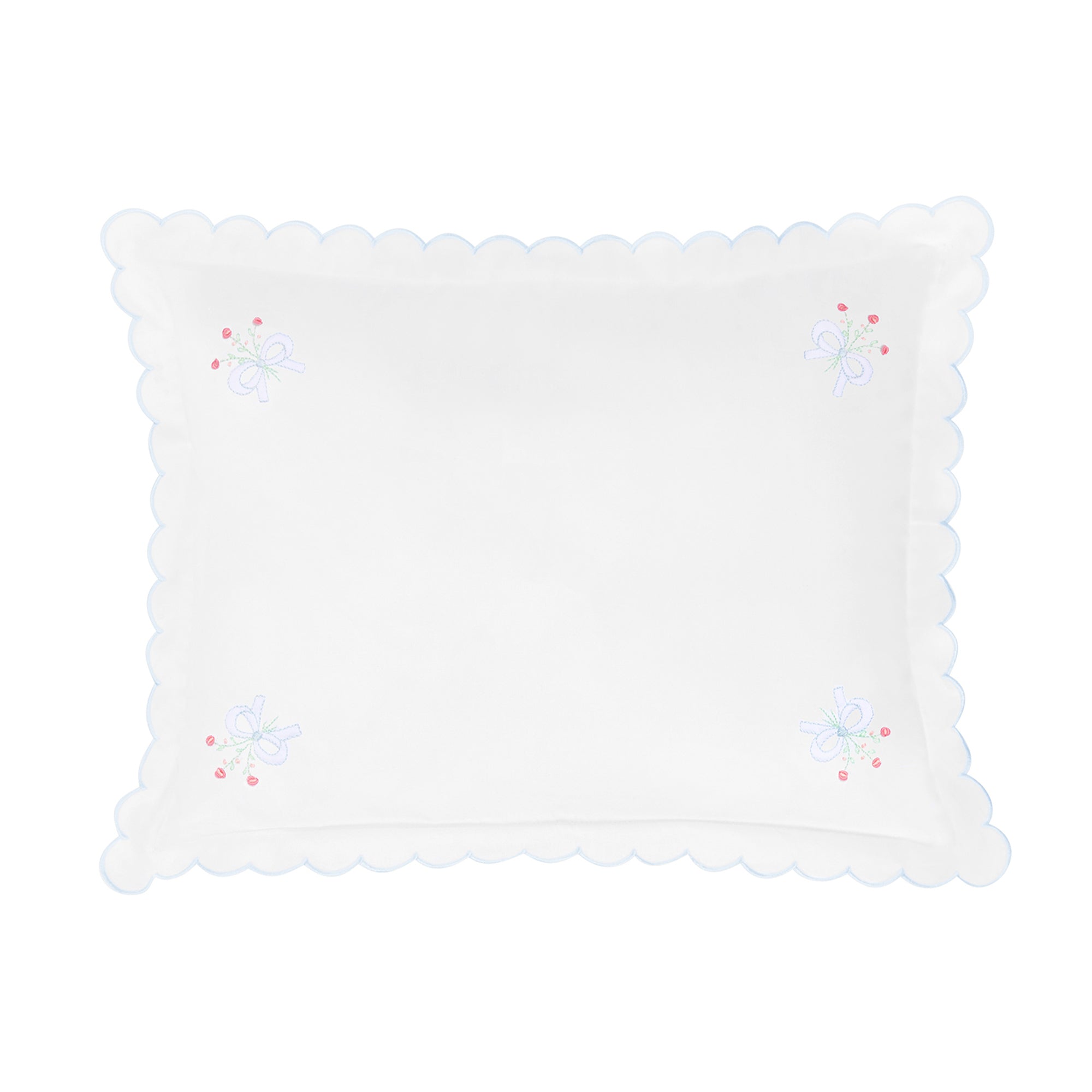 Scallop Baby Pillowcase in Blue Bell