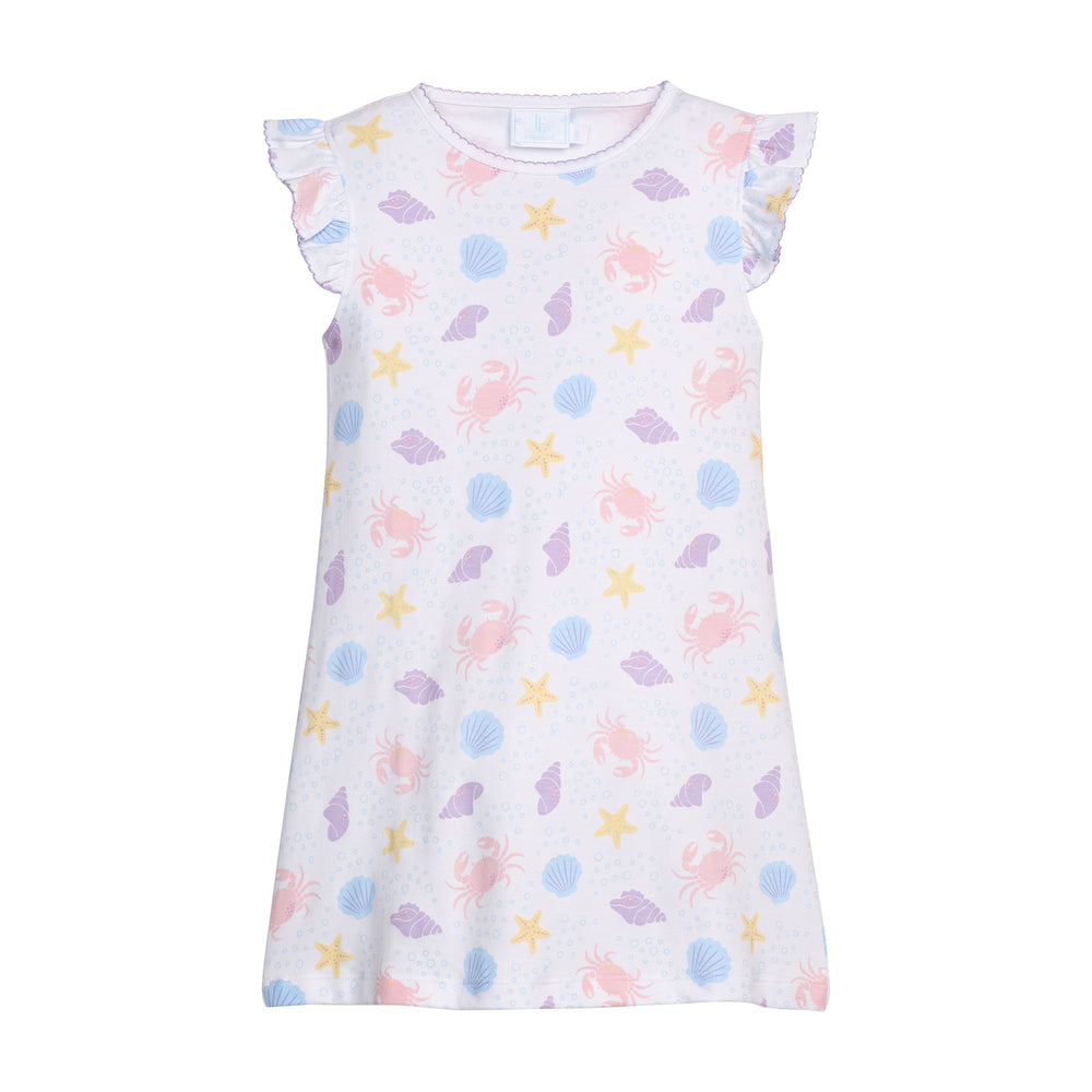 Angel Sleeve Dress in Sea Shells