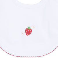 Strawberry Embroidered Bib