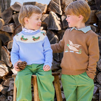 Watercress Stripe Long Sleeve Polo