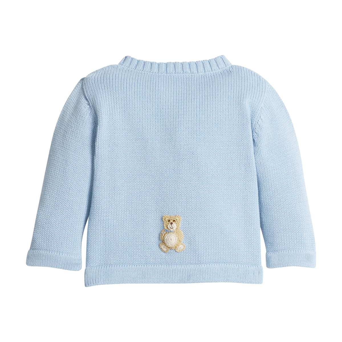 Blue Teddy Bear Crochet Sweater