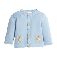 Blue Teddy Bear Crochet Sweater
